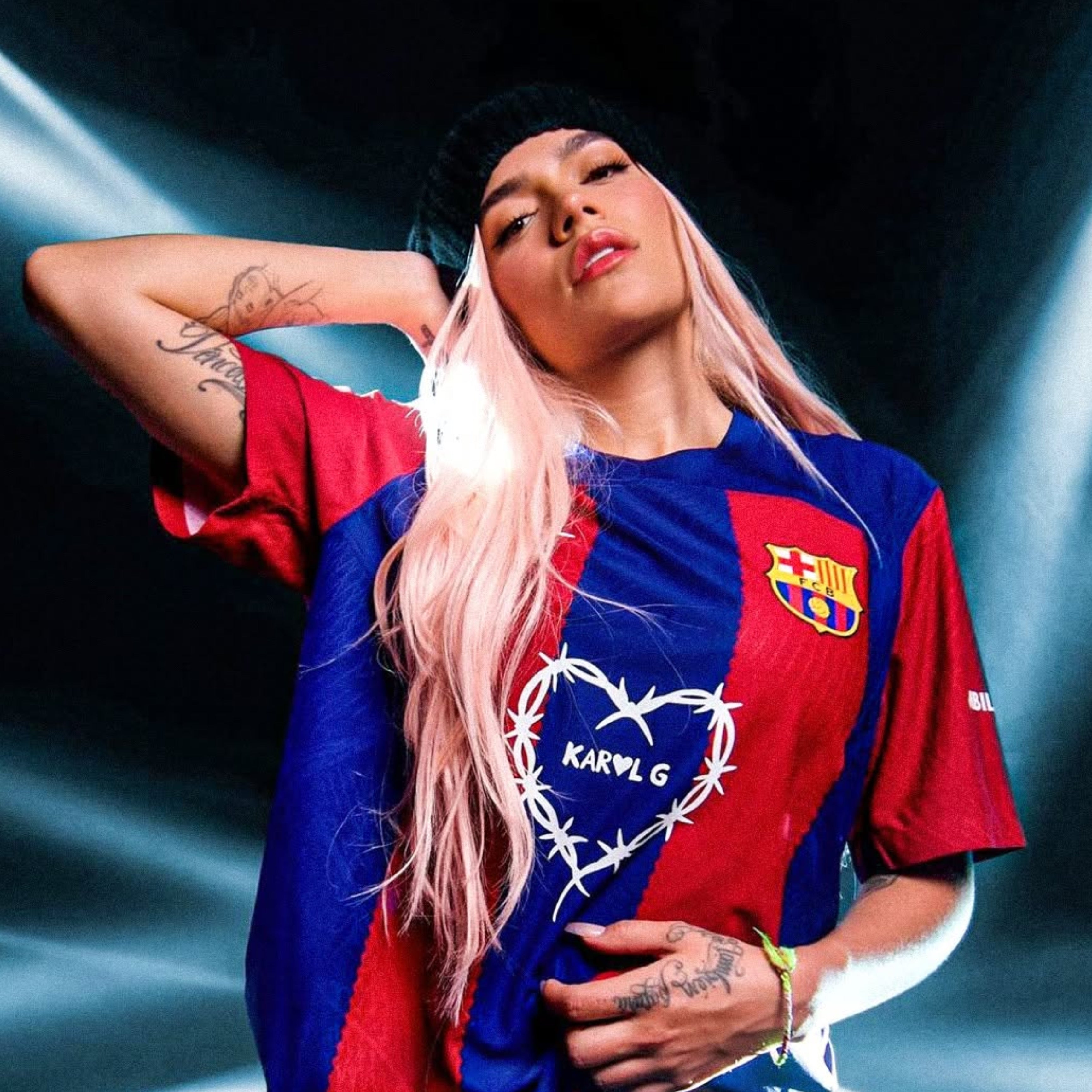 T-shirt authentique Barcelona X Karol G pour homme