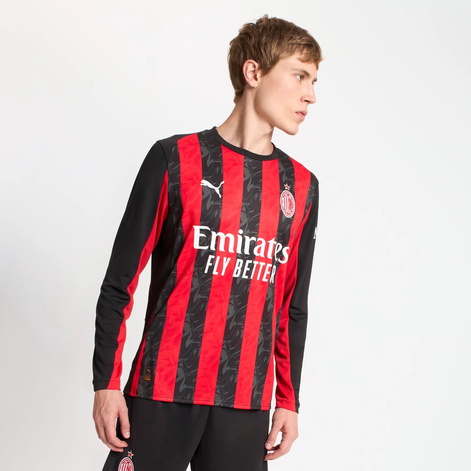 Camiseta Manga Larga AC Milan Primera Equipación 2025/26 - Hombre