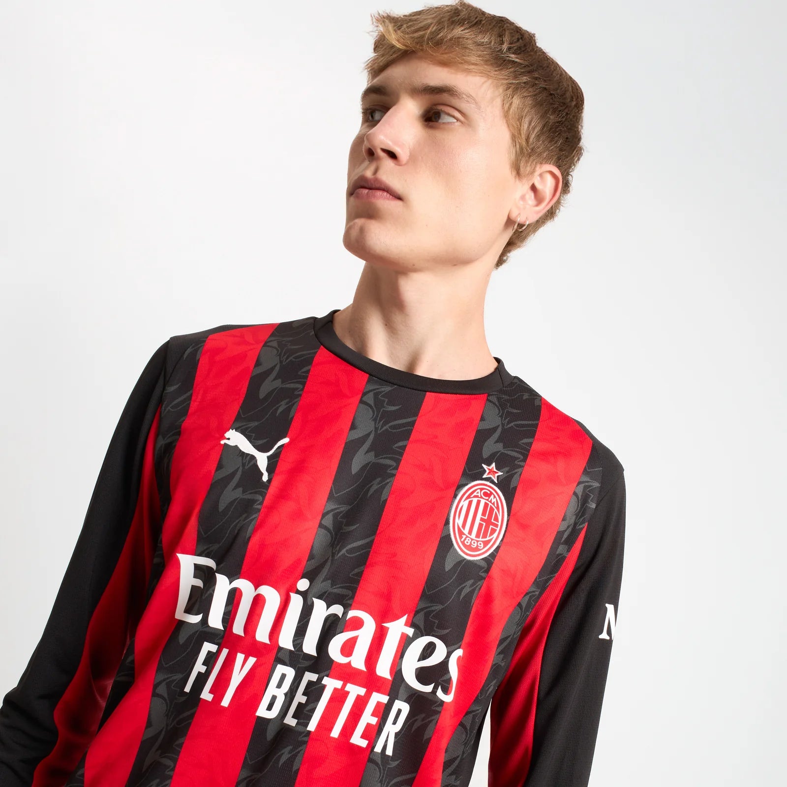 Camiseta Manga Larga AC Milan Primera Equipación 2025/26 - Hombre