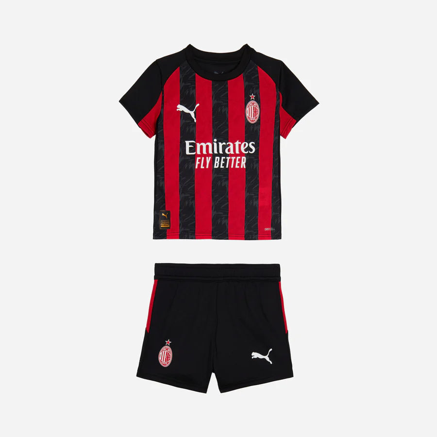 Conjunto Niños AC Milan Primeira Equipación 2025/26