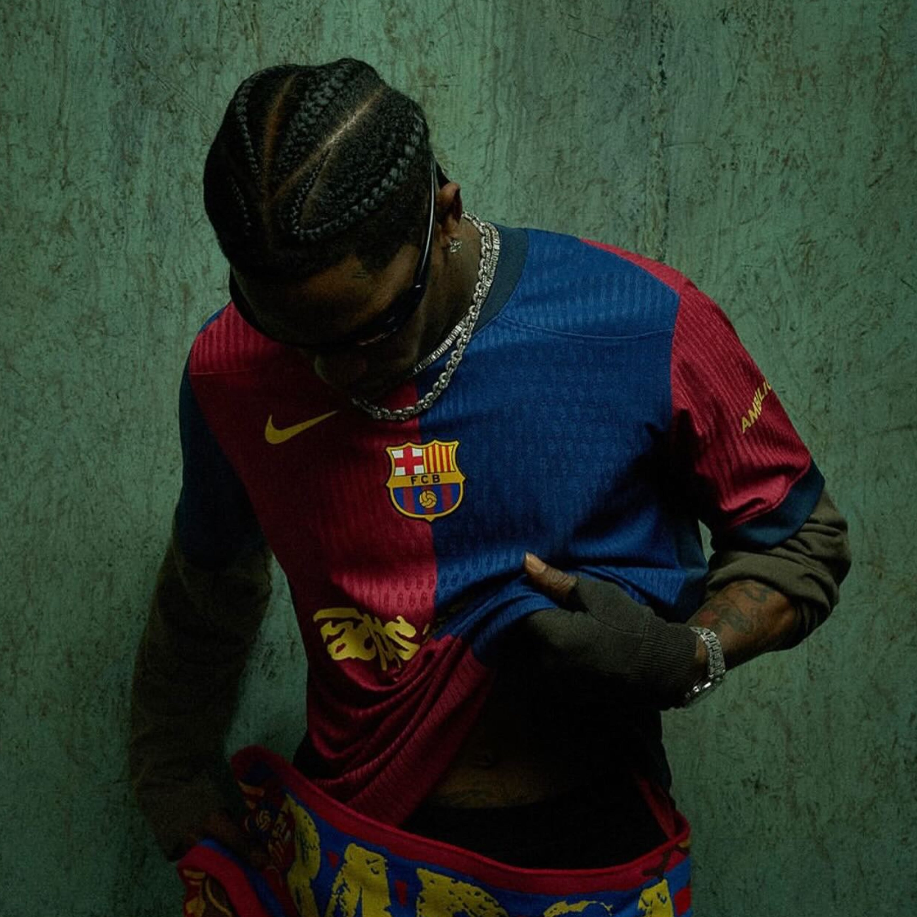 T-shirt authentique Barcelona X Travis Scott pour homme