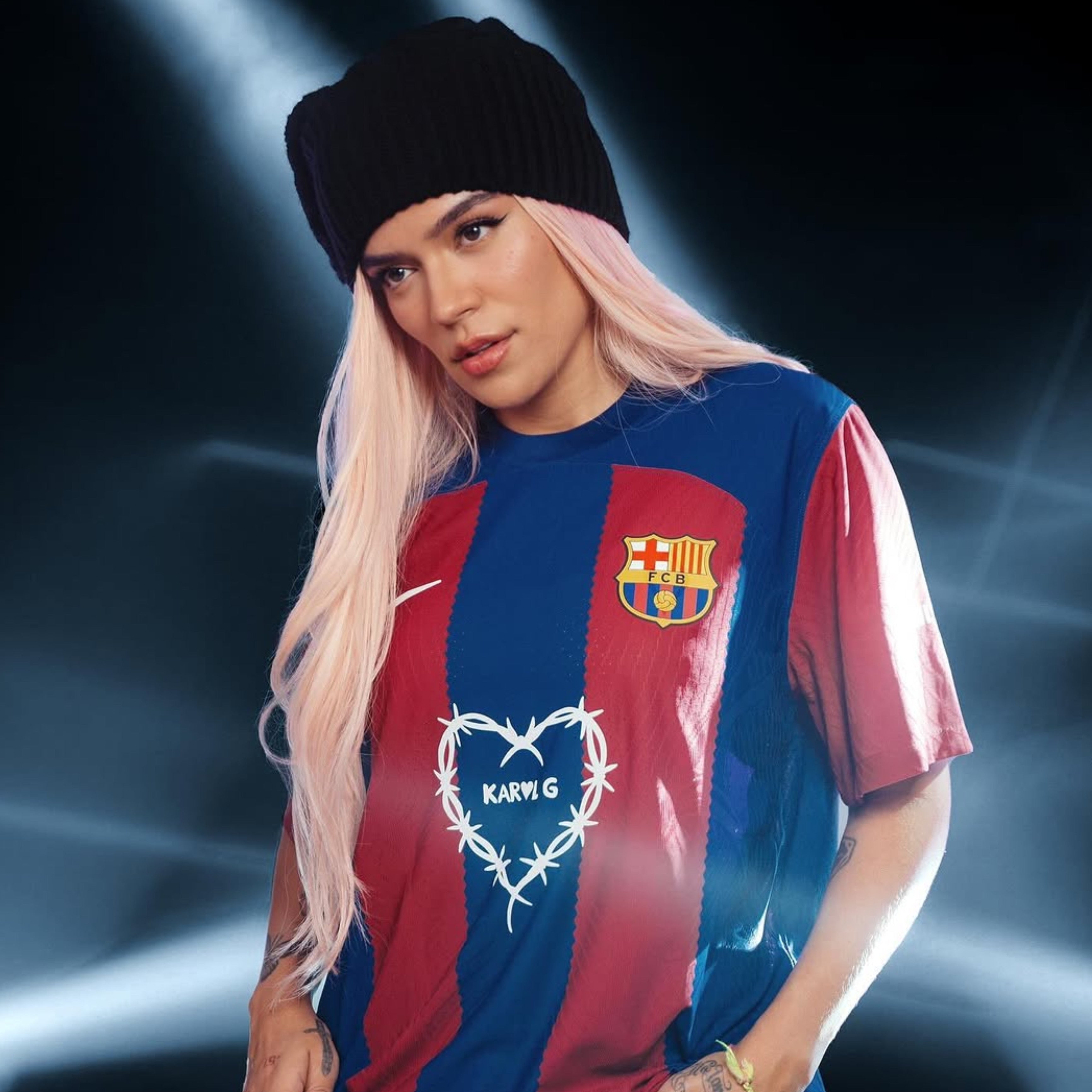 T-shirt authentique Barcelona X Karol G pour homme